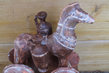 Askos as horse statuette replica, handmade and handpainted, 24 cm, 700 g