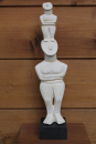 Cycladic idol Woman balancing girl on her head 29.2 cm high, 7.4 cm wide, 0.4 kg weight, Badisches Landesmuseum Karlsruhe